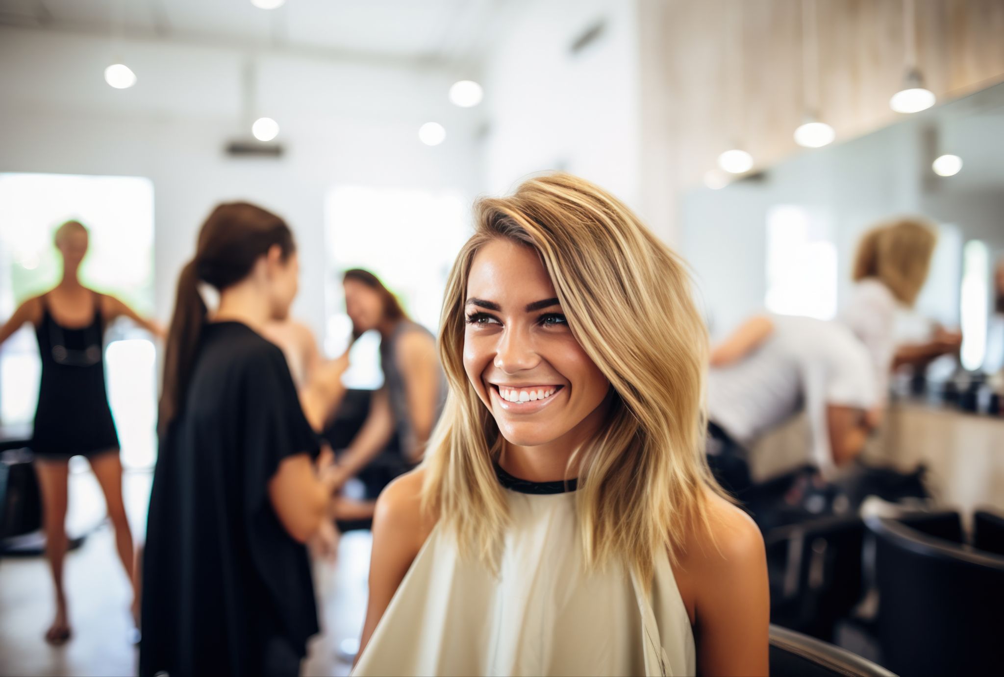 Confident woman with a natural-looking Studio T hair topper after a free consultation