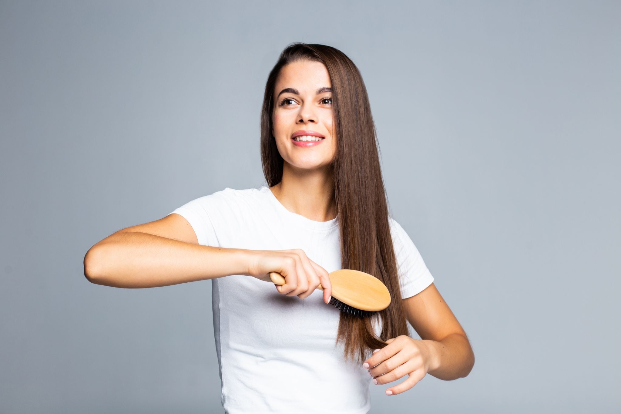 European hair topper smooth and tangle-free at Studio T Salon