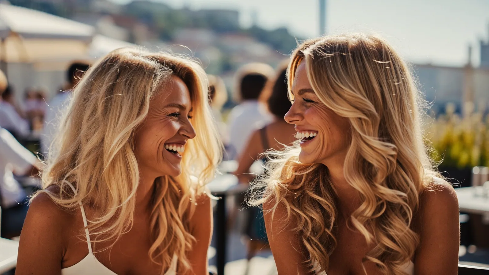 Woman with healthy hair after thyroid recovery
